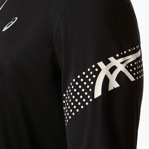 Pánske bežecké tričko longsleeve Asics Icon LS 1/2 Zip performance black/cream