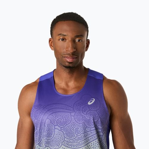 Pánske bežecké tričko ASICS Road Fade Singlet cobalt burst/illuminate green