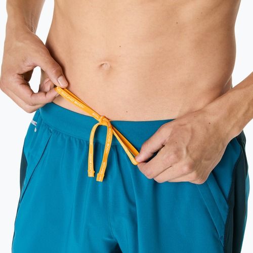 Pánske bežecké šortky ASICS Road 7IN tranquil teal/dark teal/yamabuki