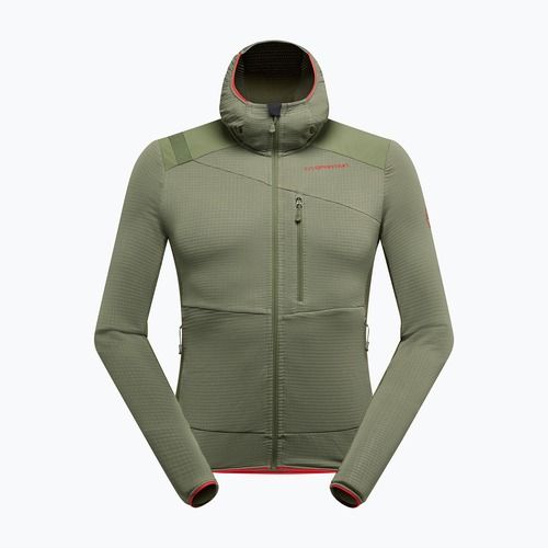 Pánska fleecová mikina La Sportiva Aequilibrium Thermal Hoody cypress/mountain red