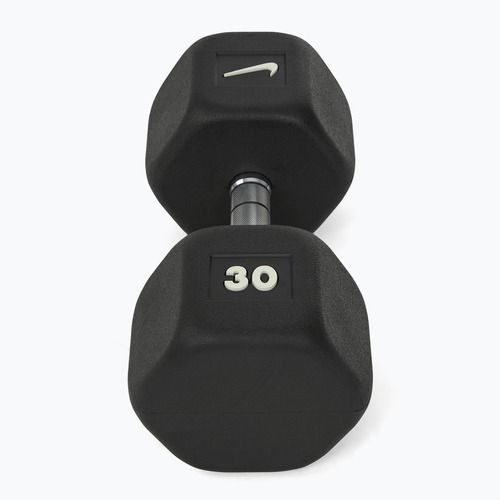Pogumovaná činka Nike Strength Hex Dumbbell 30 kg black/white