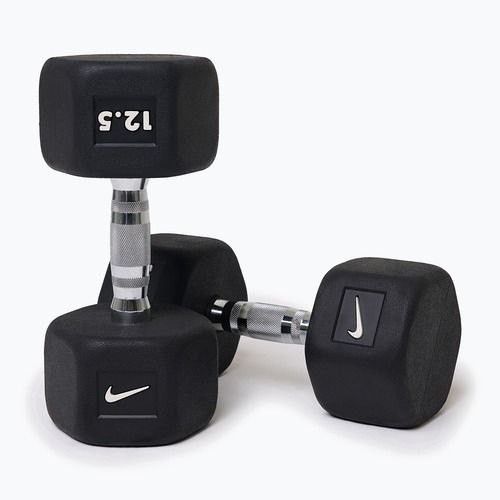 Pogumovaná činka Nike Strength Hex Dumbbell 12,5 kg black/white