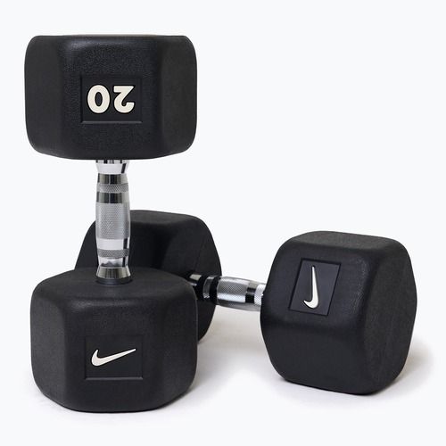Pogumovaná činka Nike Strength Hex Dumbbell 20 kg black/white