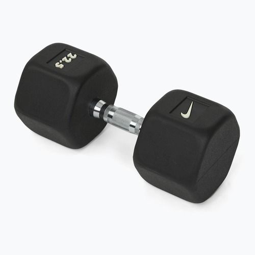 Pogumovaná činka Nike Strength Hex Dumbbell 22,5 kg black/white
