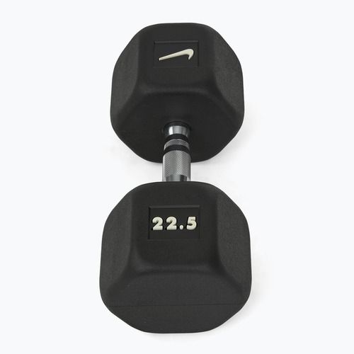 Pogumovaná činka Nike Strength Hex Dumbbell 22,5 kg black/white