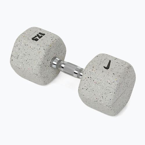 Pogumovaná činka Nike Strength Grind Hex Dumbbell 17,5 kg wolf grey