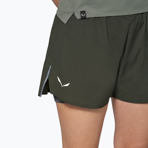 Dámske trekingové šortky Salewa Pedroc DST 2IN1 dark olive int/0870