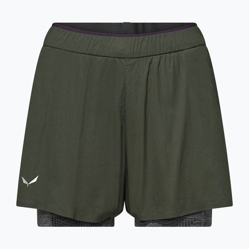 Dámske trekingové šortky Salewa Pedroc DST 2IN1 dark olive int/0870