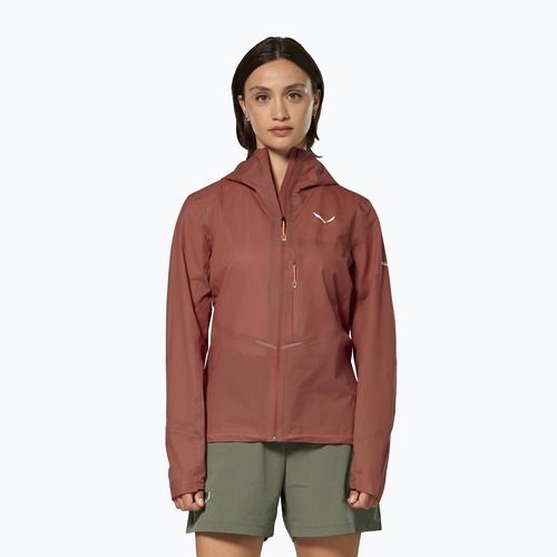 Dámska nepremokavá bunda Salewa Pedroc 2 PTX 2.5 Light etruscan red