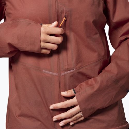 Dámska nepremokavá bunda Salewa Pedroc 2 PTX 2.5 Light etruscan red