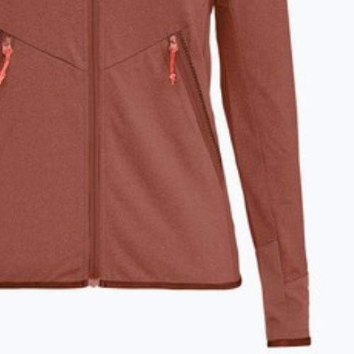 Dámska trekingová mikina Salewa Agner Hybrid PL/DST FZ Hoody etruscan red melange