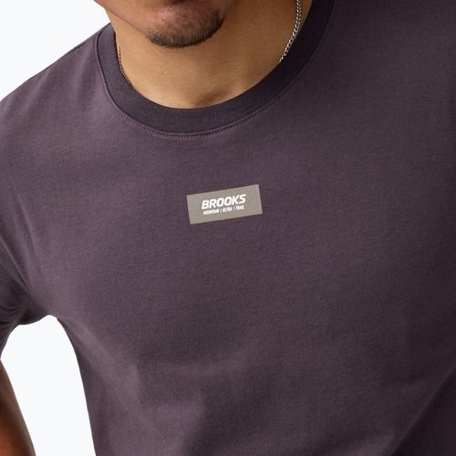 Pánske bežecké tričko Brooks Graphic dark russet/atomic blue