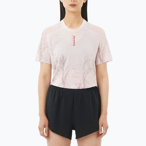 Dámske bežecké tričko Salomon S/Lab Ultra Tee Aop lilac ash