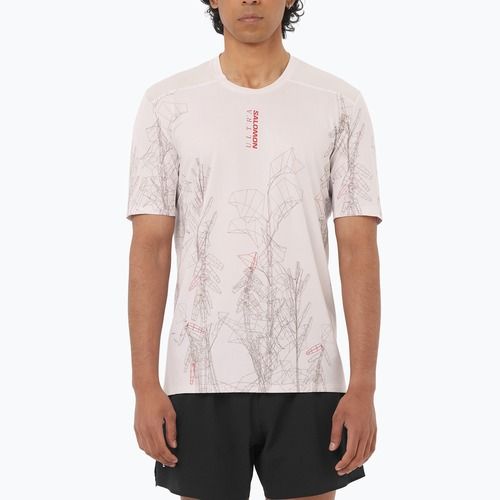 Pánske bežecké tričko Salomon S/Lab Ultra Tee Aop lilac ash