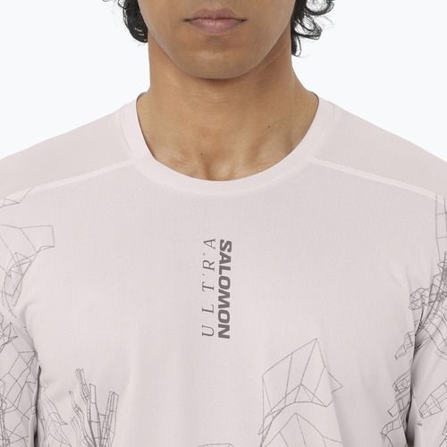Pánske bežecké tričko Salomon S/Lab Ultra Tee Aop lilac ash