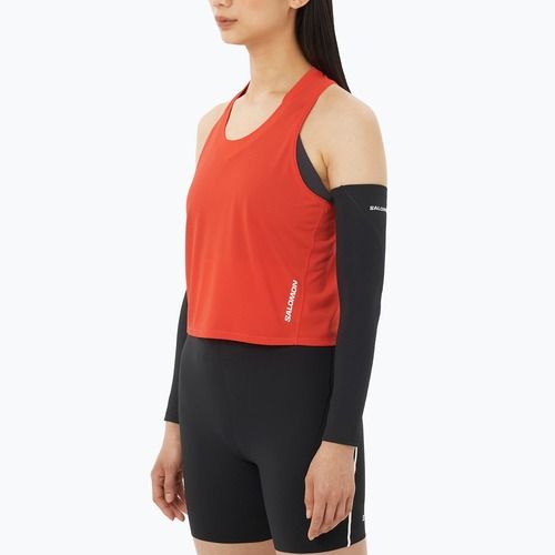 Dámske bežecké tričko Salomon Sense Aero Short Tank fiery red