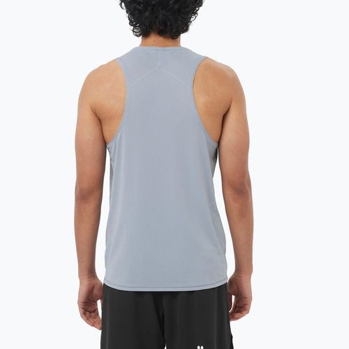 Pánske bežecké tričko Salomon Sense Aero Singlet GFX trade winds