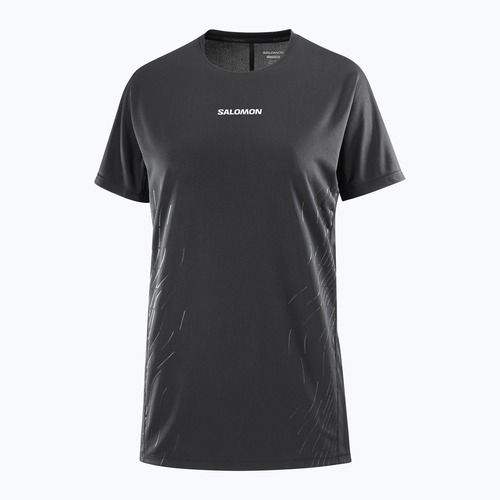 Dámske bežecké tričko Salomon Sense Aero SS Tee GFX deep black