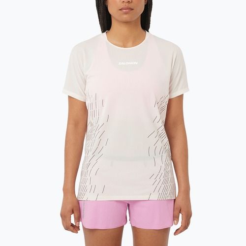 Dámske bežecké tričko Salomon Sense Aero SS Tee GFX whisper white