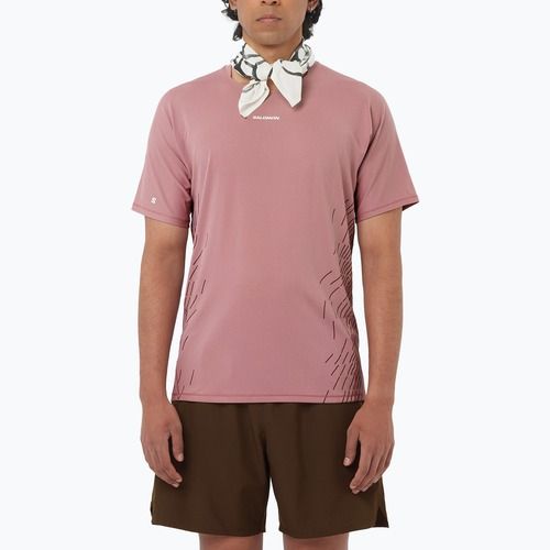 Pánske bežecké tričko Salomon Sense Aero SS Tee GFX dusky orchid