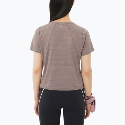 Dámske bežecké tričko Salomon Shakeout Air Cropp iron
