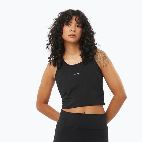 Dámske bežecké tričko Salomon SHAKEout Bliss Tanklette deep black