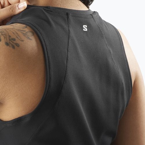 Dámske bežecké tričko Salomon SHAKEout Bliss Tanklette deep black