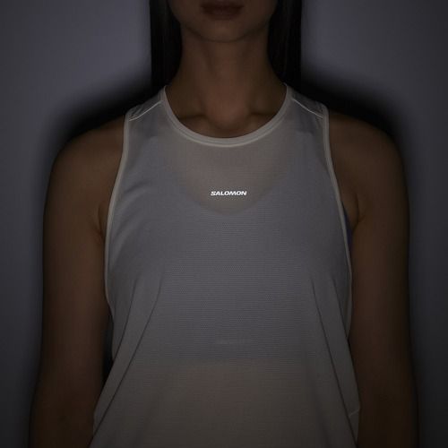 Dámske bežecké tričko Salomon Shakeout Core Tank whisper white