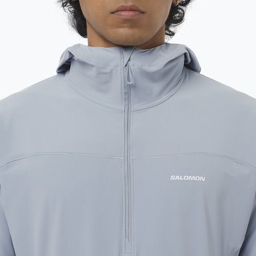 Pánska bežecká bunda Salomon Sense Aero Hybrid Half Zip Hooded trade winds