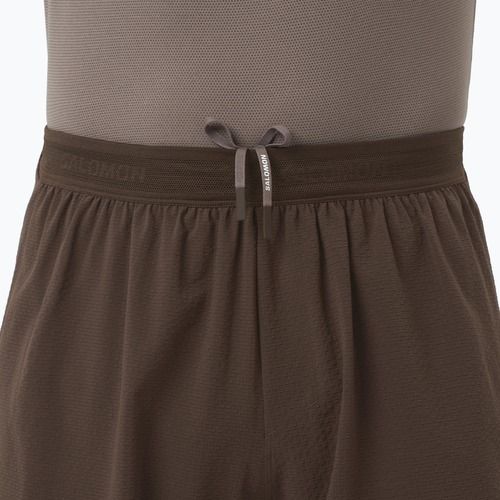 Pánske bežecké šortky Salomon Sense Aero Stow 5" coffee bean