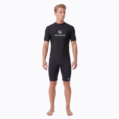 Pánske tričko AQUASTIC Rimos UV 50+ UPF black