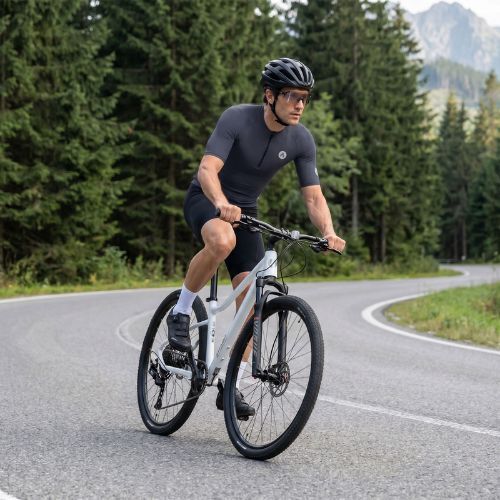 Pánska cyklistická tričko ATTABO TEVRA krátky zips čierne