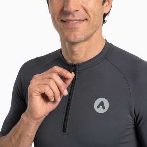 Pánska cyklistická tričko ATTABO TEVRA krátky zips čierne