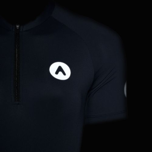 Dámska cyklistická tričko ATTABO TEVRA krátky zips čierna