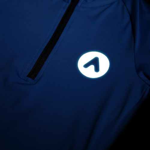Detský cyklistický dres ATTABO TEVRA JR krátky zips modrý