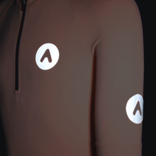 Detský cyklistický dres ATTABO TEVRA JR krátky zips ružový