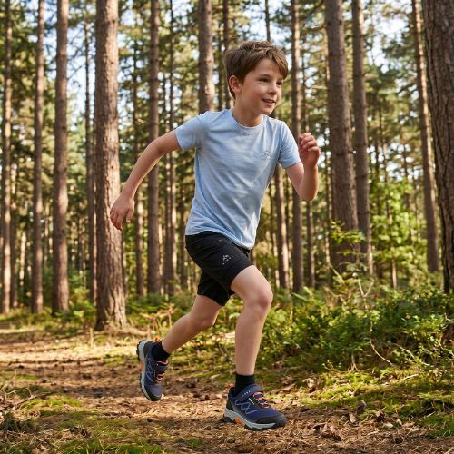Detské trekingové tričko KADVA Merivra merino blue