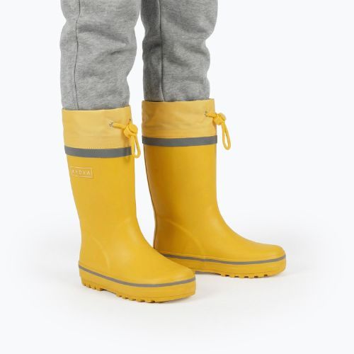 Detské gumáky KADVA PuddleProof JR s reflexnými prvkami žlté