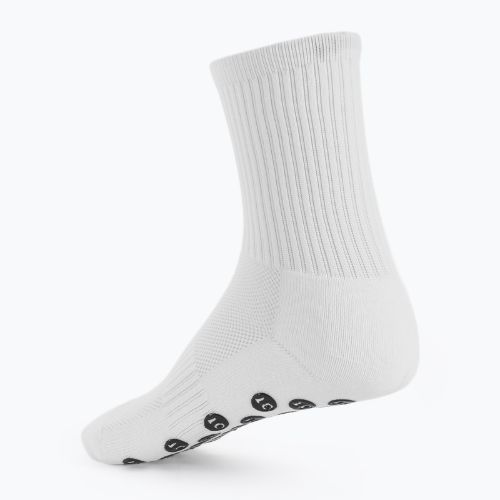 Detské futbalové ponožky OneTeam Precision Grip non-slip 2-pack white