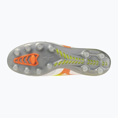 Kopačky  Mizuno Monarcida Neo III Elite FG white/evening primrose/lava orange