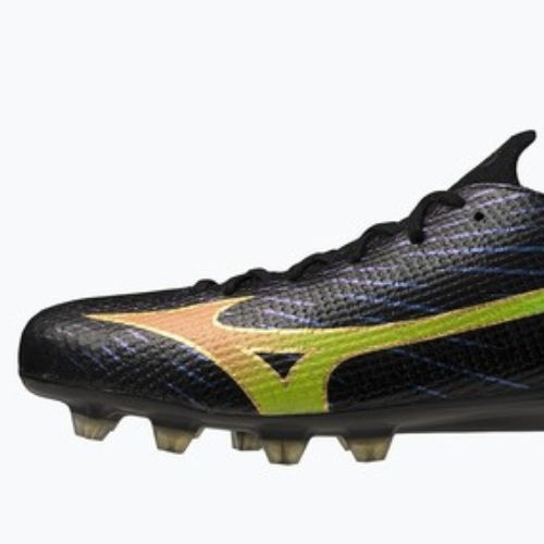 Kopačky Mizuno Alpha III Japan FG black/lava orange/evening primrose
