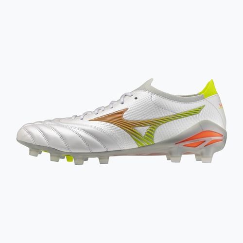 Kopačky  Mizuno Morelia Neo V β Japan FG white/lava orange/evening primrose