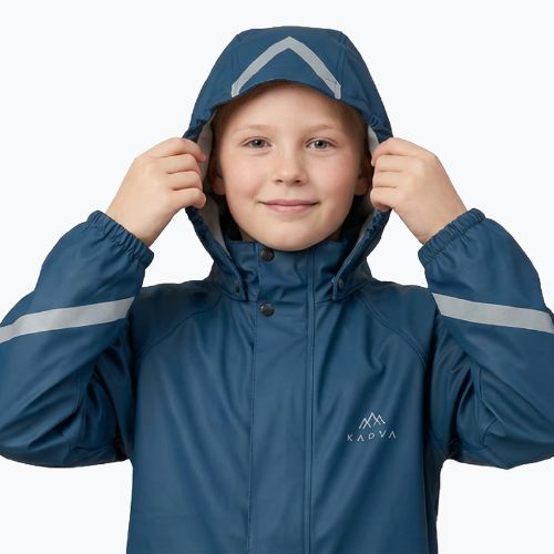 Detská nepremokavá bunda KADVA AquaLock JR navy blue