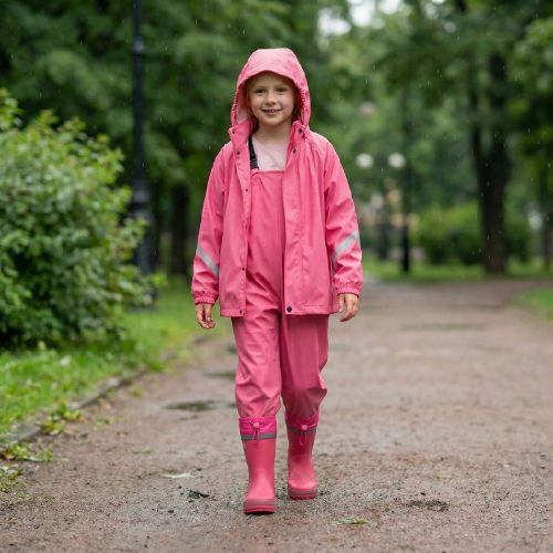 Detské gumáky KADVA PuddleProof JR s reflexnými prvkami ružové
