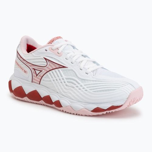 Dámske tenisové topánky Mizuno Wave Enforce Tour 2 CC white/pinkesque/barbados/cherry