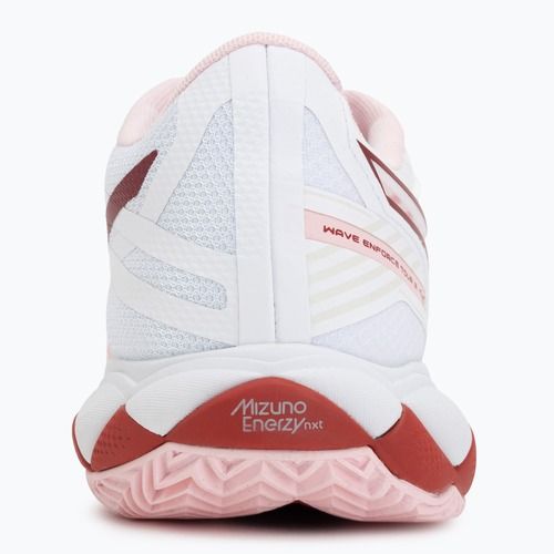Dámske tenisové topánky Mizuno Wave Enforce Tour 2 CC white/pinkesque/barbados/cherry