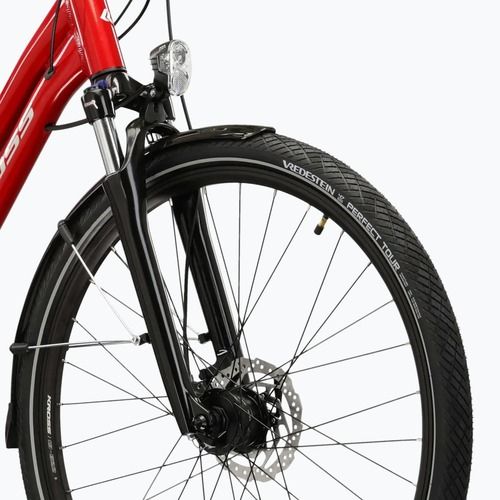 Dámsky trekingový bicykel KROSS Trans 5.0 In red/silver/gloss