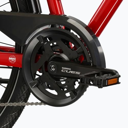 Dámsky trekingový bicykel KROSS Trans 5.0 In red/silver/gloss