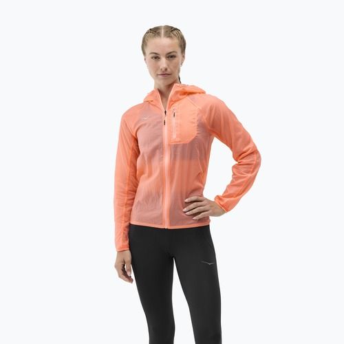 Dámska bežecká bunda HOKA Skyflow neon cantaloupe