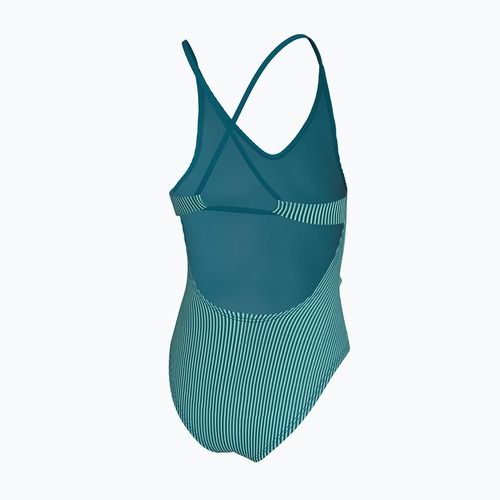 Detské jednodielne plavky Nike Ocean Bound Ripple Texture Lace Up blached turquoise